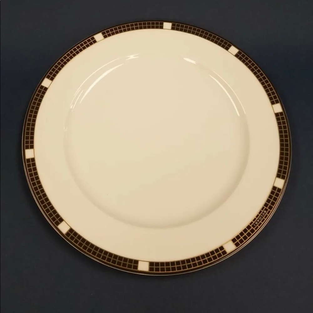 BULGARI "QUADRI BLACK" SERVICE PLATE 12" ROSENTHAL PORCELAIN NEW IN BOX GERMANY - Picture 2 of 5